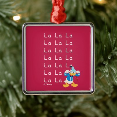 Donald Duck Holiday La La Metal Ornament