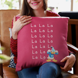 Donald Duck Holiday La La Throw Pillow