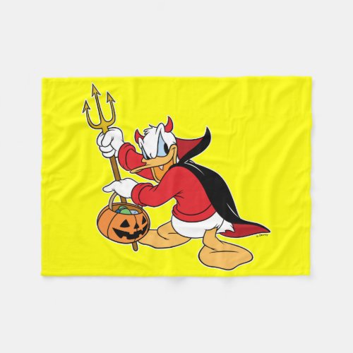Donald Duck in Devil Costume Fleece Blanket