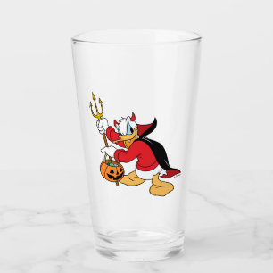 Donald Duck in Devil Costume Glass