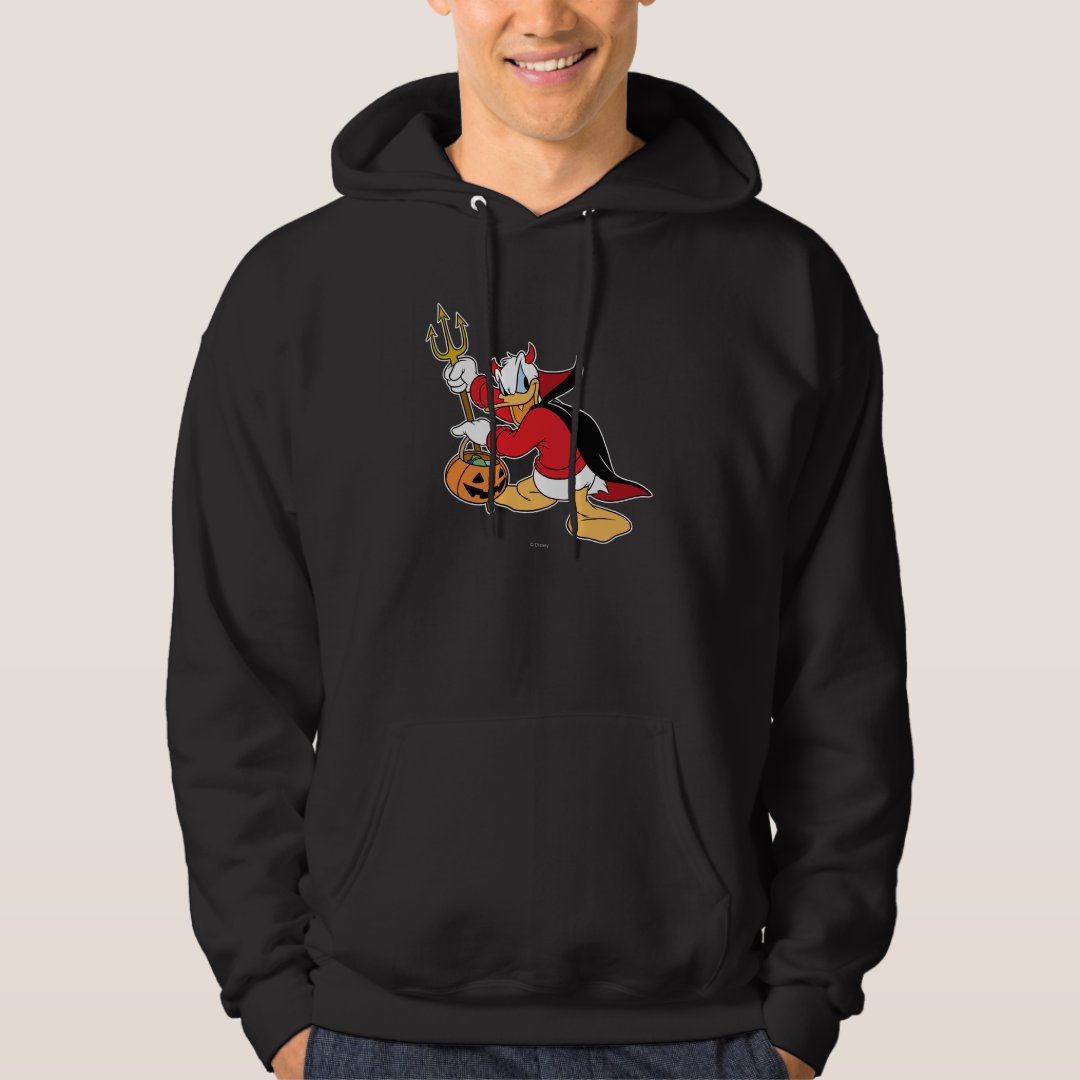 Donald Duck in Devil Costume Hoodie | Zazzle