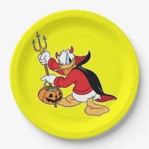 Donald Duck in Devil Costume Paper Plates