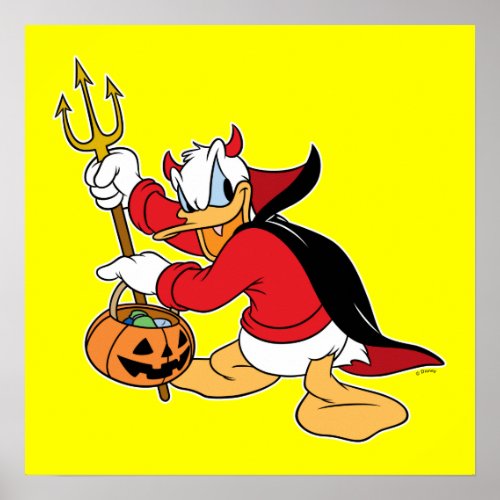 Donald Duck in Devil Costume Poster