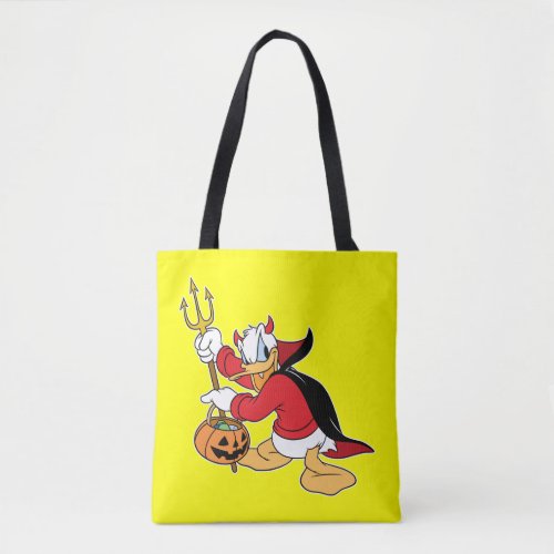 Donald Duck in Devil Costume Tote Bag