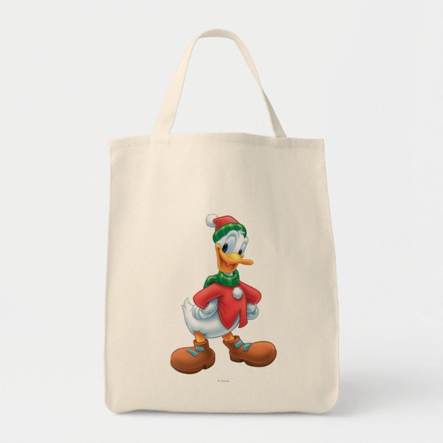 Donald Duck in Winter Clothes Tote Bag (Front)