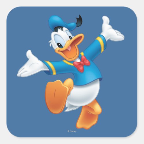 Donald Duck  Jumping Square Sticker