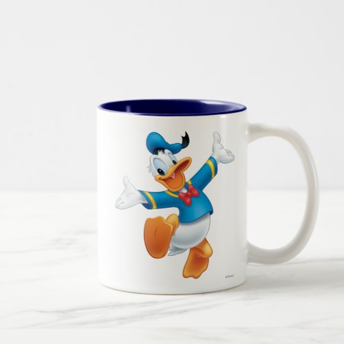 Donald Duck  Jumping Two_Tone Coffee Mug