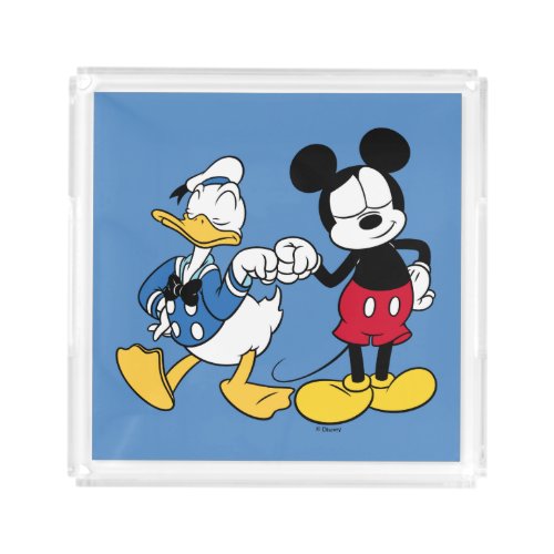 Donald Duck  Mickey Fist Bump Acrylic Tray