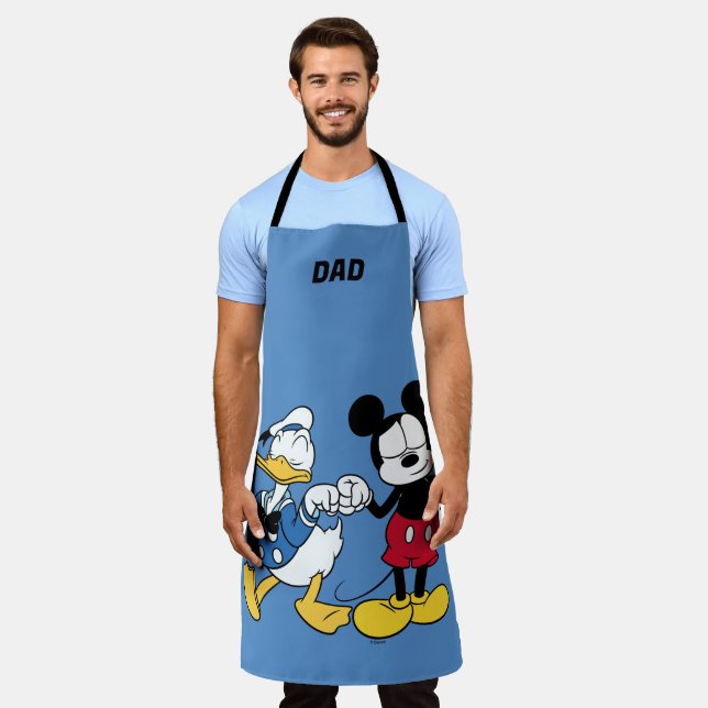Donald Duck & Mickey Fist Bump Apron (Worn)