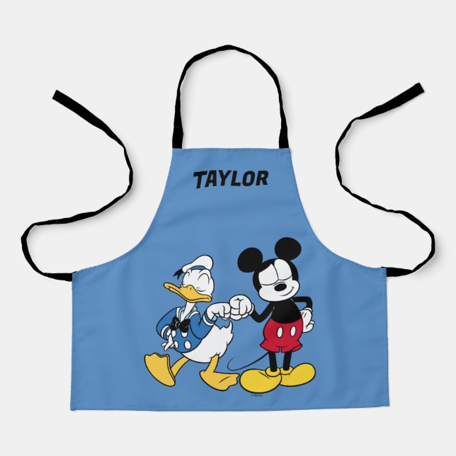 Donald Duck & Mickey Fist Bump Apron (Front)