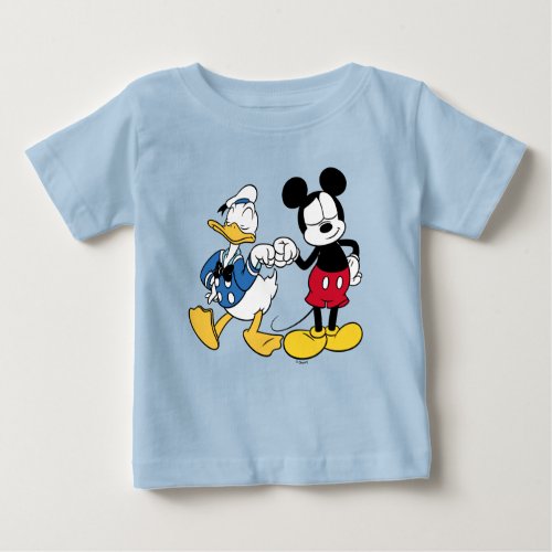 Donald Duck  Mickey Fist Bump Baby T_Shirt