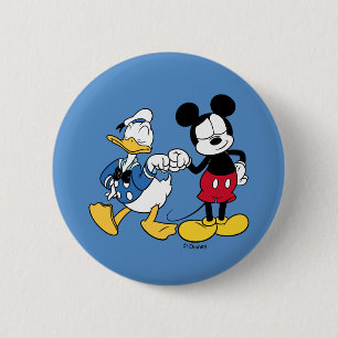 Donald Duck & Mickey Fist Bump Button