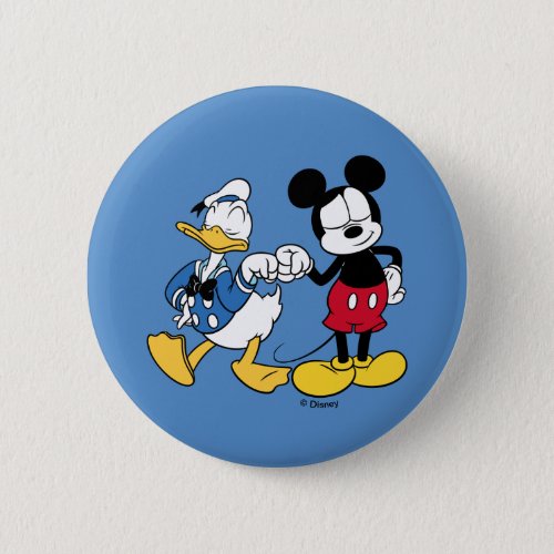 Donald Duck  Mickey Fist Bump Button