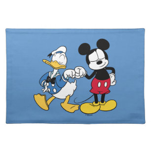 Donald Duck & Mickey Fist Bump Cloth Placemat