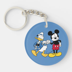 Donald Duck & Mickey Fist Bump Keychain