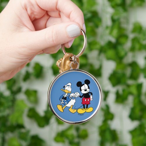 Donald Duck  Mickey Fist Bump Keychain