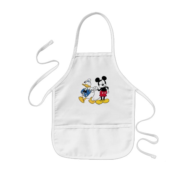 Donald Duck & Mickey Fist Bump Kids' Apron (Front)