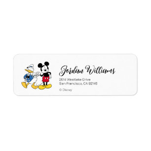 Donald Duck & Mickey Fist Bump Label