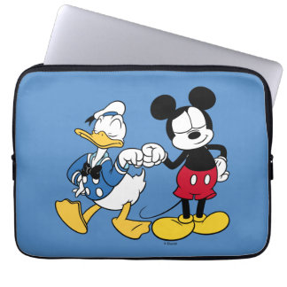 Donald Duck & Mickey Fist Bump Laptop Sleeve