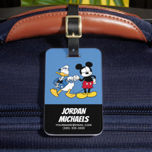 Donald Duck & Mickey Fist Bump Luggage Tag