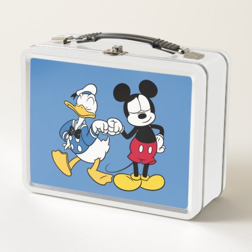 Donald Duck  Mickey Fist Bump Metal Lunch Box