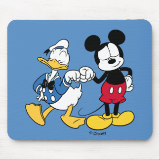 Donald Duck & Mickey Fist Bump Mouse Pad