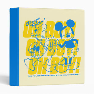 Donald Duck & Mickey Fist Bump Oh Boy! 3 Ring Binder