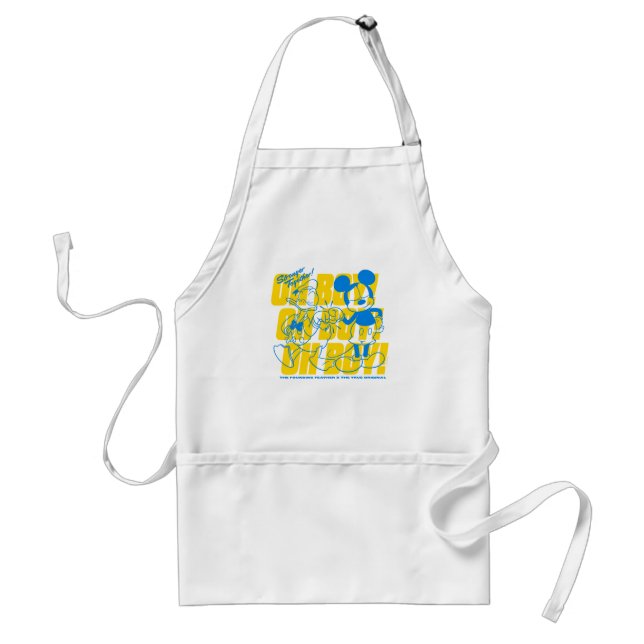 Donald Duck & Mickey Fist Bump Oh Boy! Adult Apron (Front)