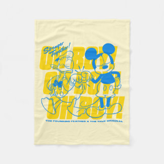 Donald Duck & Mickey Fist Bump Oh Boy! Fleece Blanket