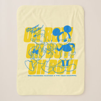 Donald Duck & Mickey Fist Bump Oh Boy! Sherpa Blanket