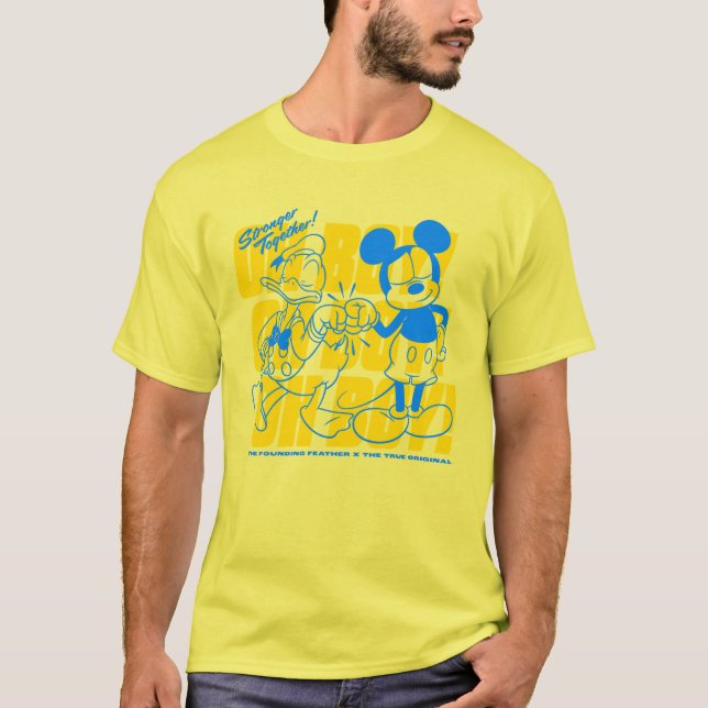 Donald Duck & Mickey Fist Bump Oh Boy! T-Shirt (Front)