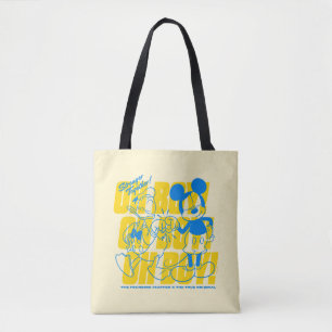 Donald Duck & Mickey Fist Bump Oh Boy! Tote Bag