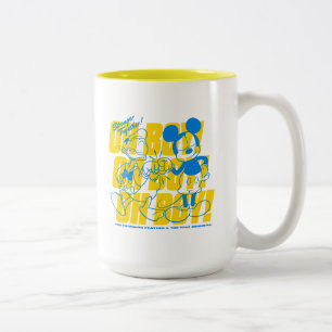 Donald Duck & Mickey Fist Bump Oh Boy! Two-Tone Coffee Mug