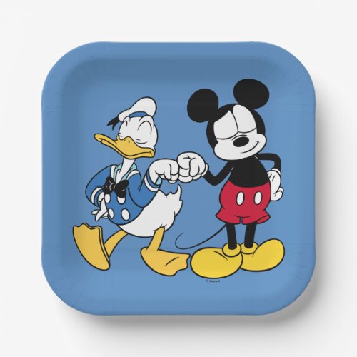 Donald Duck  Mickey Fist Bump Paper Plates