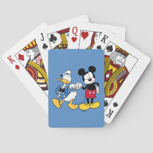 Donald Duck & Mickey Fist Bump Playing Cards