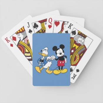 Donald Duck & Mickey Fist Bump Playing Cards by MickeyAndFriends at Zazzle