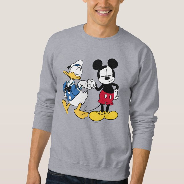 Donald Duck & Mickey Fist Bump Sweatshirt (Front)