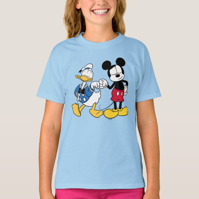 Donald Duck & Mickey Fist Bump T-Shirt (Front)