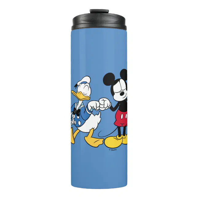Donald Duck & Mickey Fist Bump Thermal Tumbler | Zazzle