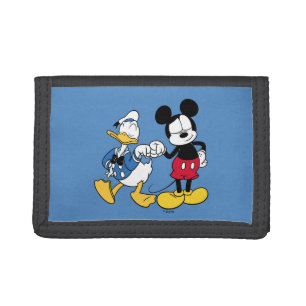 Donald Duck & Mickey Fist Bump Tri-fold Wallet