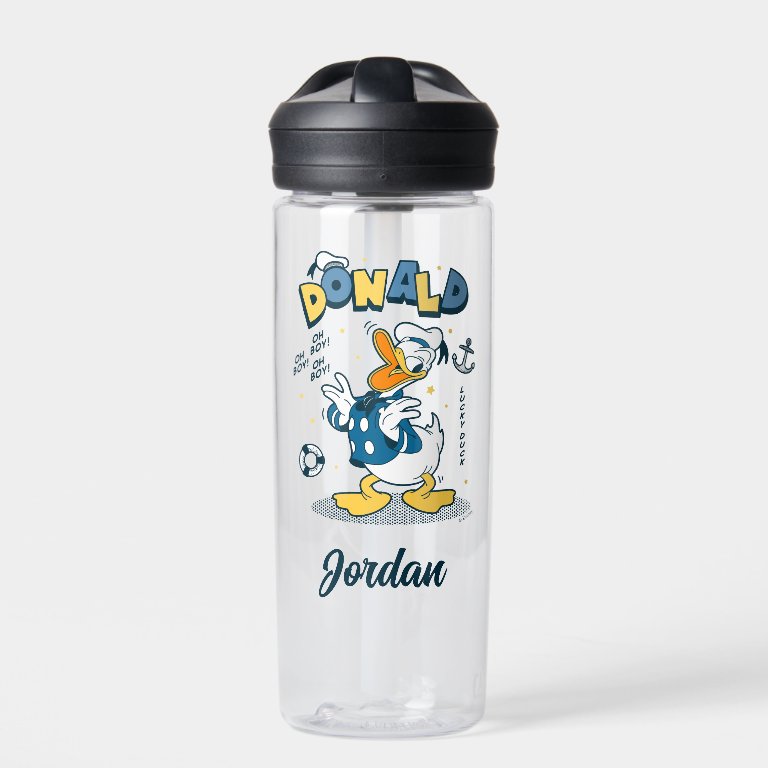Donald Duck | Oh Boy! Oh Boy! Luck | Add Your                    Name Water Bottle