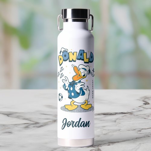 Donald Duck  Oh Boy Oh Boy Luck  Add Your Name Water Bottle