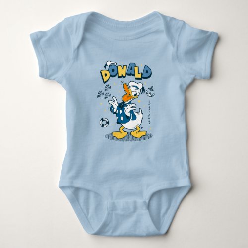 Donald Duck  Oh Boy Oh Boy Lucky Duck Baby Bodysuit