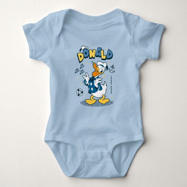Donald Duck | Oh Boy! Oh Boy! Lucky Duck Baby Bodysuit (Front)