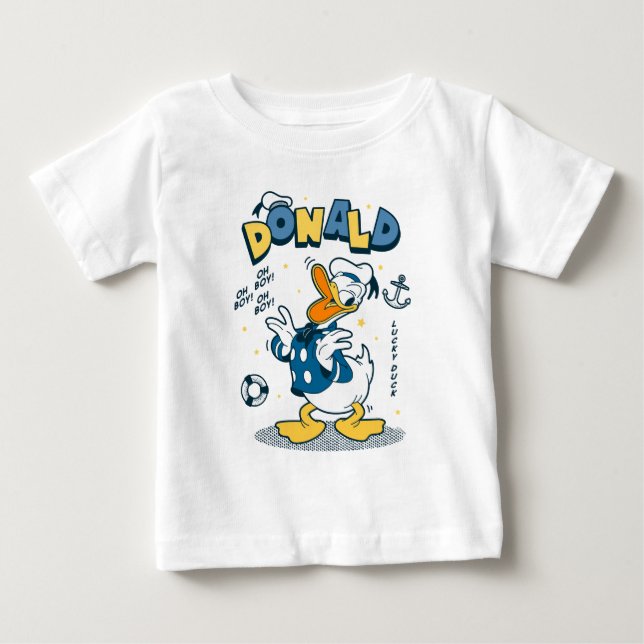 Donald Duck | Oh Boy! Oh Boy! Lucky Duck Baby T-Shirt (Front)