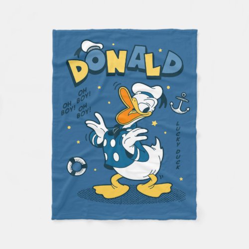 Donald Duck  Oh Boy Oh Boy Lucky Duck Fleece Blanket