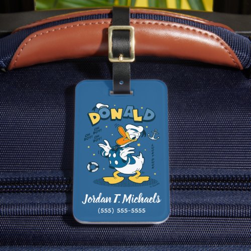 Donald Duck  Oh Boy Oh Boy Lucky Duck Luggage Tag