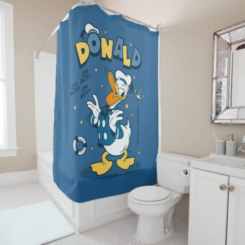 Donald Duck  Oh Boy Oh Boy Lucky Duck Shower Curtain