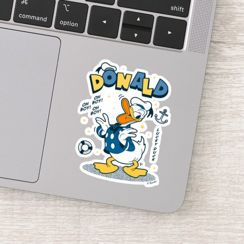 Donald Duck  Oh Boy Oh Boy Lucky Duck Sticker