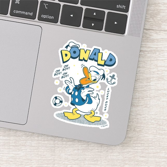 Donald Duck | Oh Boy! Oh Boy! Lucky Duck Sticker (Detail)